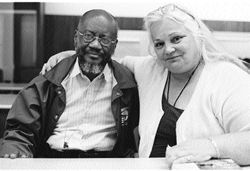 Two social workers, one black and one white