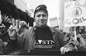 Paul Martin at demonstration