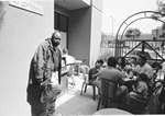 Rone at the food court where he used to slwwp
